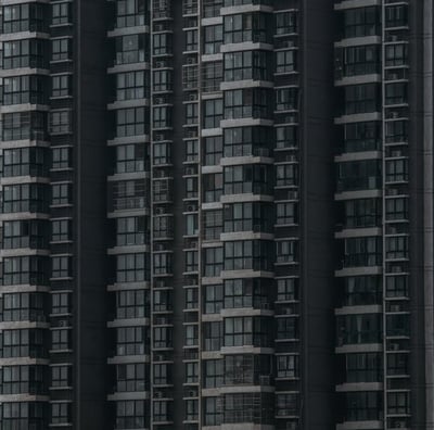 black and white concrete building