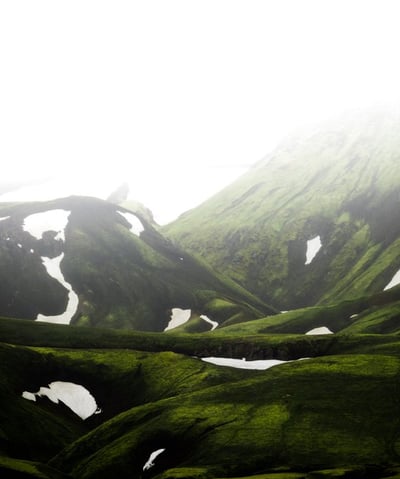 green mountain under white sky during daytime
