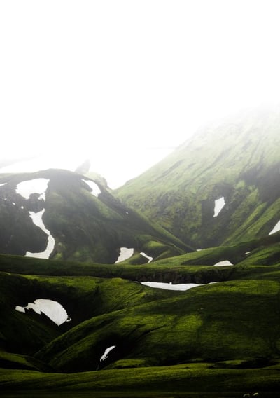 green mountain under white sky during daytime