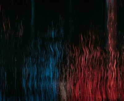 red blue and black abstract painting