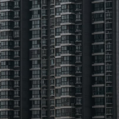 black and white concrete building
