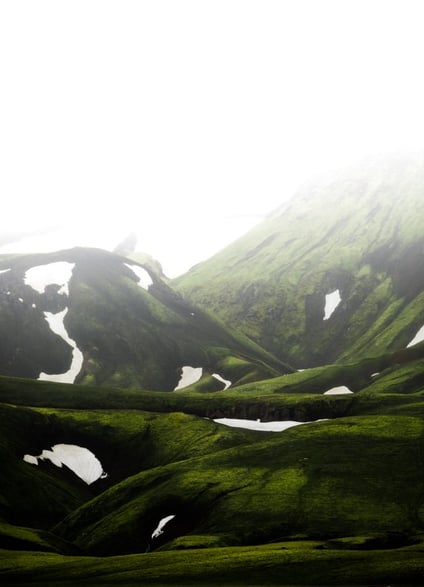 green mountain under white sky during daytime