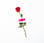 red rose with green leaves