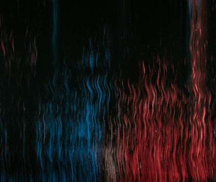 red blue and black abstract painting