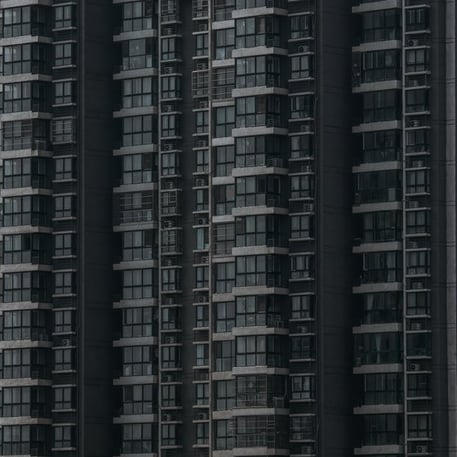 black and white concrete building
