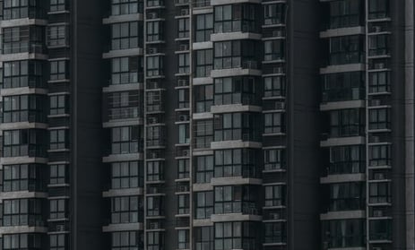 black and white concrete building