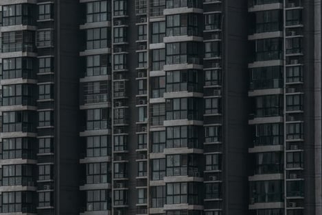 black and white concrete building