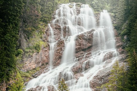 water falls in the forest