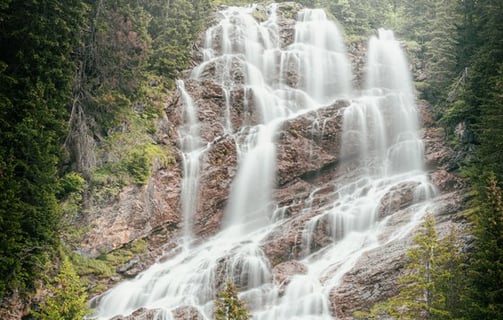 water falls in the forest