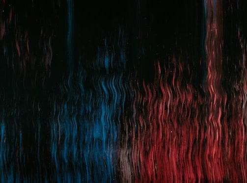 red blue and black abstract painting
