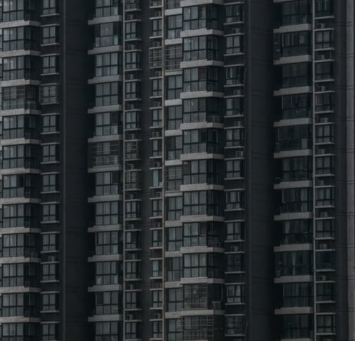 black and white concrete building