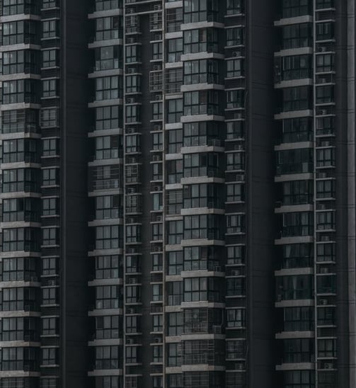 black and white concrete building
