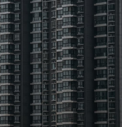 black and white concrete building