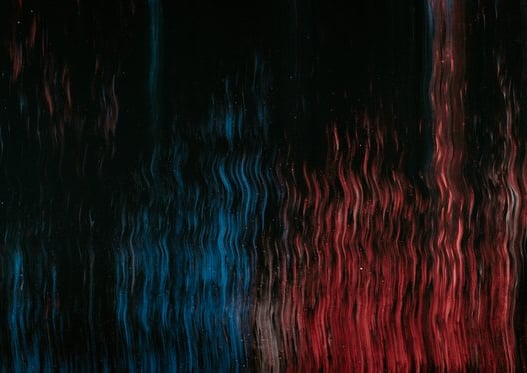 red blue and black abstract painting
