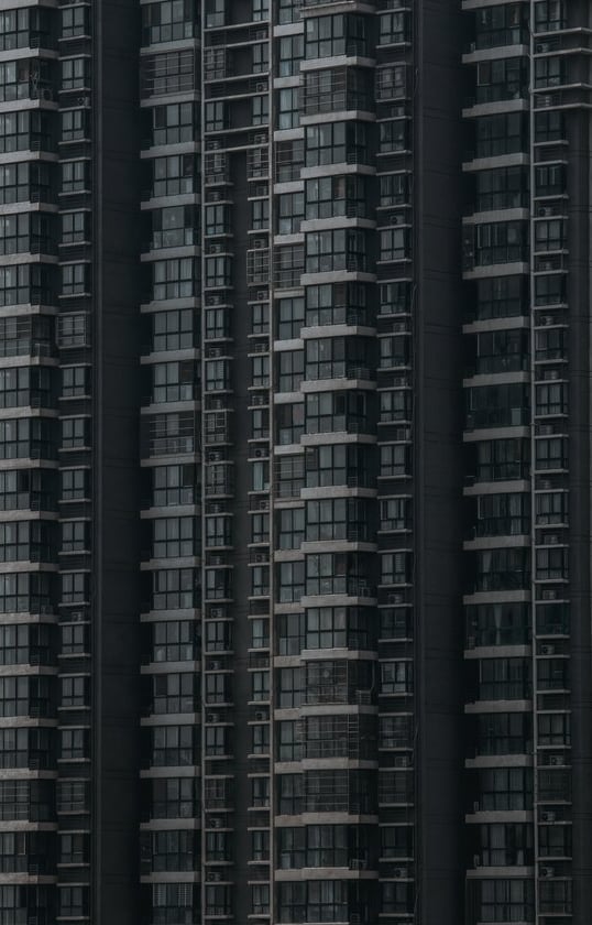 black and white concrete building