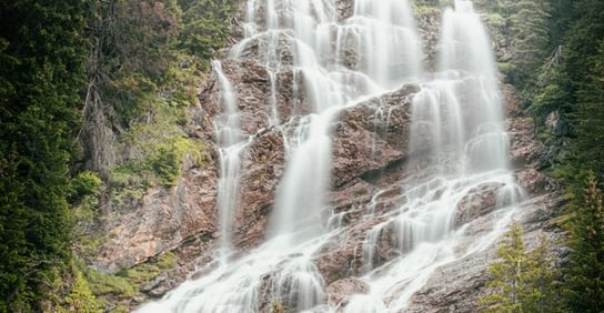 water falls in the forest