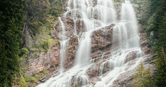 water falls in the forest