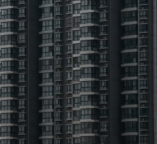 black and white concrete building