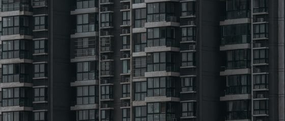 black and white concrete building