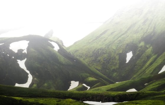 green mountain under white sky during daytime