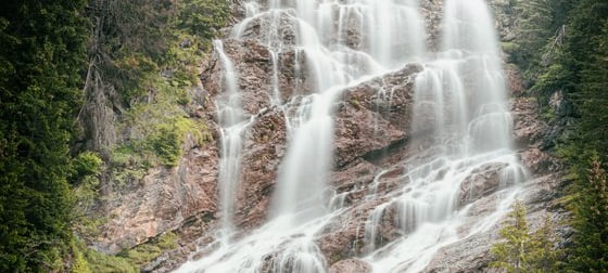 water falls in the forest