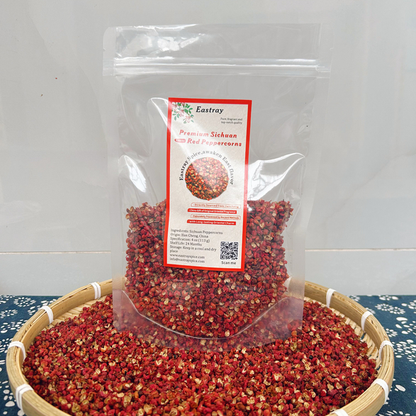 Special Grade Hancheng Sichuan Flower Peppers(Hua Jiao) - 4oz Authentic Chinese Red Szechuan Peppercorns 