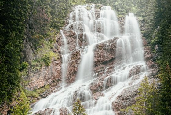 water falls in the forest