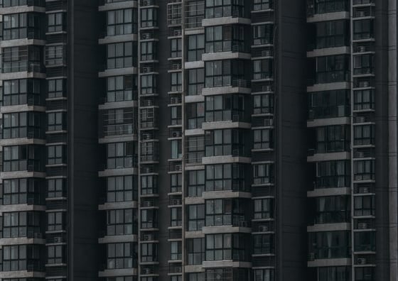 black and white concrete building