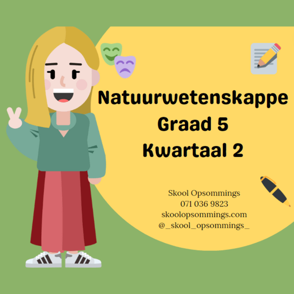 Natuurwetenskappe Kwartaal 2 Graad 5- Flitskaarte | Skool Opsommings