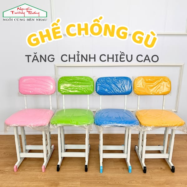 Ghế chống gù tăng chỉnh chiều cao cho học sinh