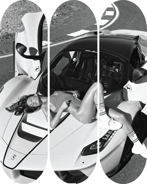 “SPEED MUSE" B&W | Manic Cherry Skateboard Wall Art