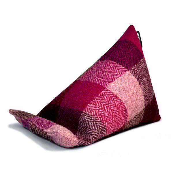 Handwoven pure wool Pink Check