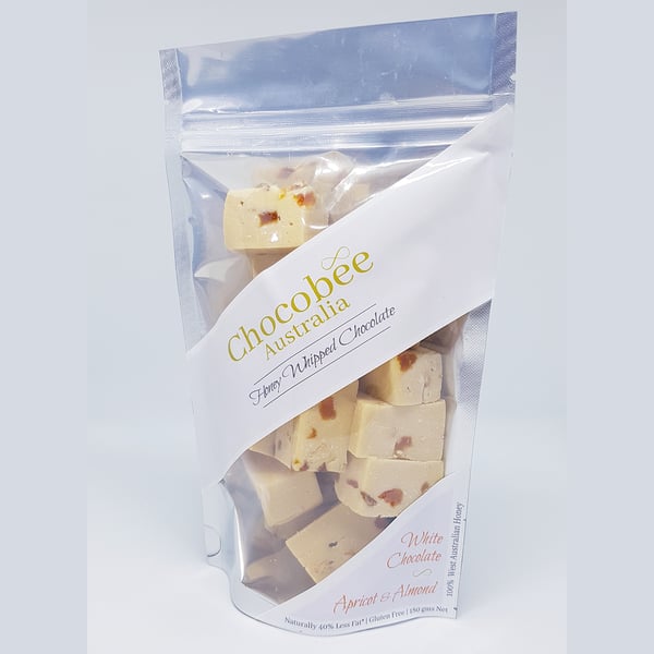 Chocobee - White Chocolate Apricot Pieces - 180gm