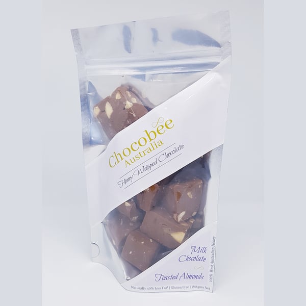 Chocobee - Milk Chocolate Toasted Almond Pieces - 180gm