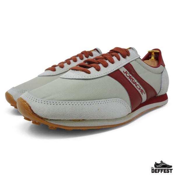 Jordache 80s Deadstock Vintage Gray and Maroon Running Shoes Sneakers Men s Size 10 Deffest Shop