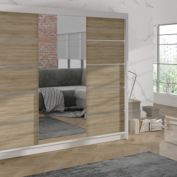 Second hand sales mirrored wardrobe