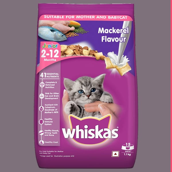 WHISKAS Kitten Dry Food Mackerel Zoophilist.in