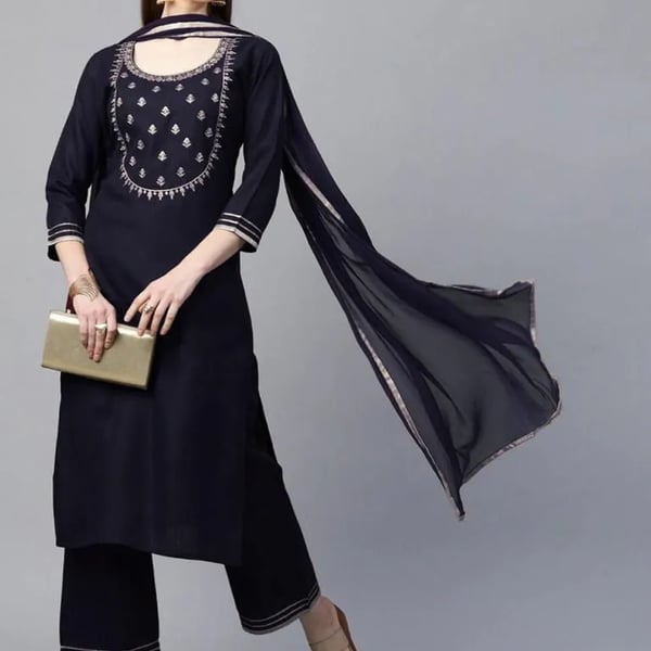 Black suit best sale kurti design