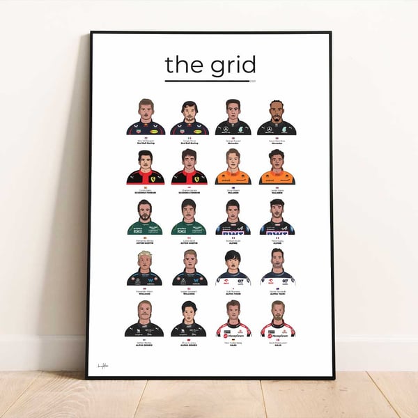 Formula 1 Print - F1 2023 Drivers Grid