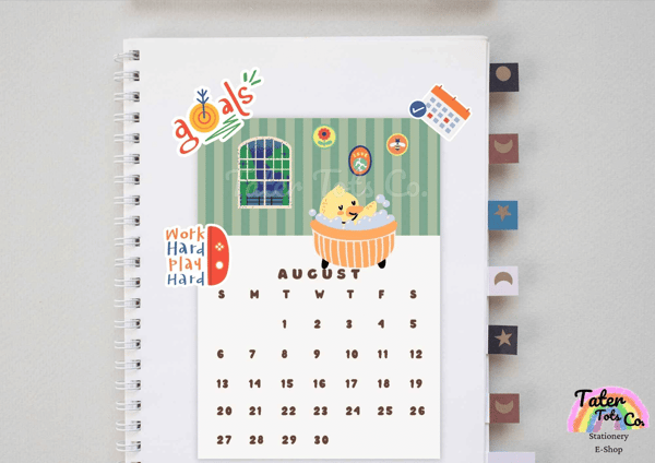 2023 Mini Monthly Calendar Printable for desk, classroom or school