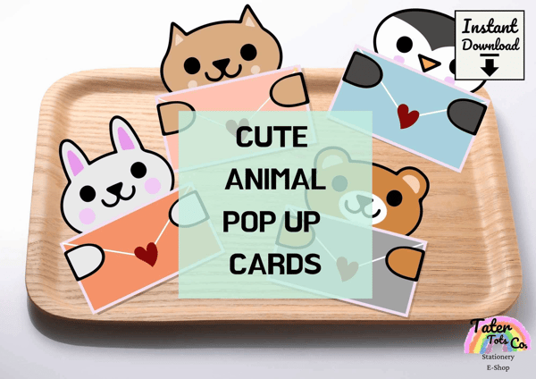 Popup cards Cute animals