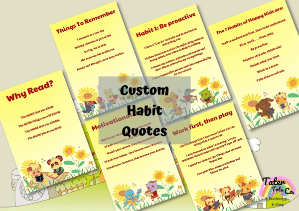 Editable Habit Quote Templates