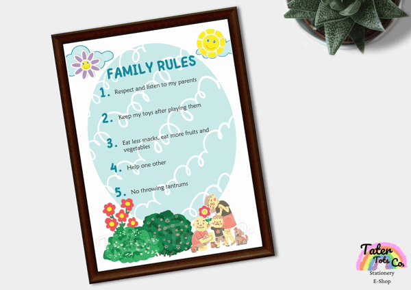 House Rules, Home and Family playroom Sign