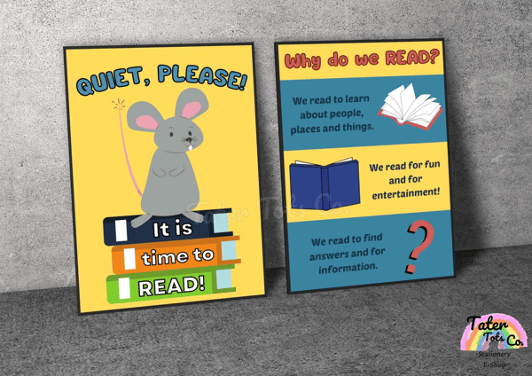 Reading posters for kids