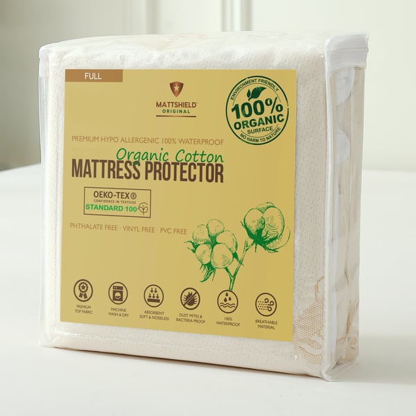 Organic Mattress Cover, Cotton & Waterproof