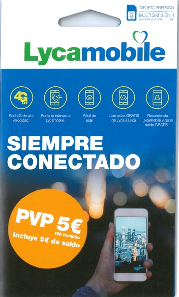 Tarjeta SIM prepago Movistar - Con 10 euros de saldo - Internet móvil 4G