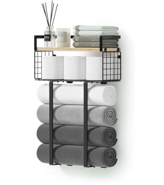 Metal towel basket top