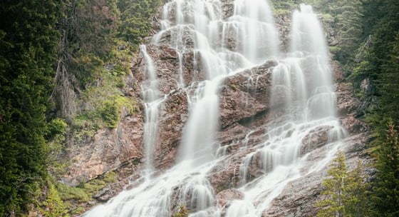 water falls in the forest