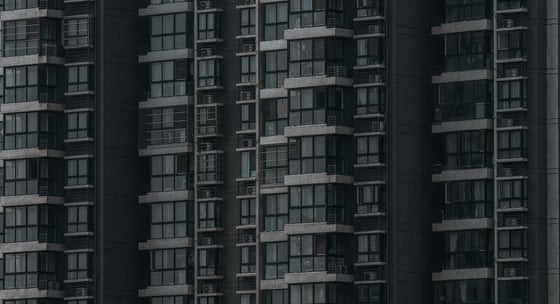 black and white concrete building