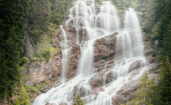 water falls in the forest